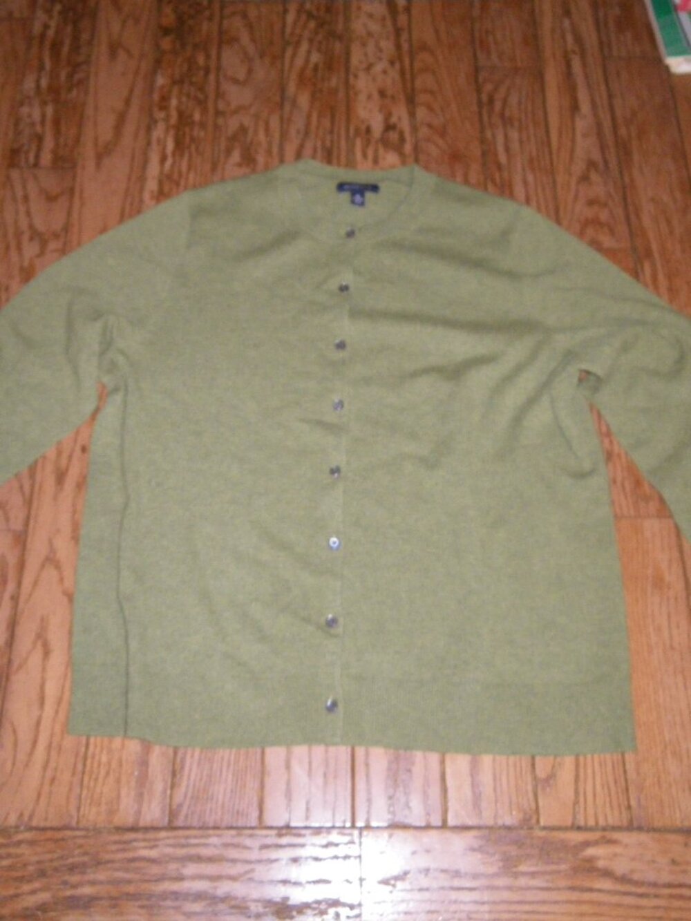 Women’s 100% Cashmere Lands’ End Cardigan Sweater